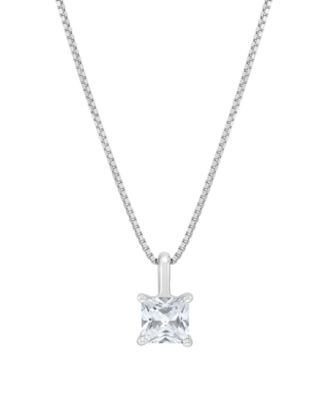 IGI Certified Lab-Grown Diamond Solitaire Pendant Necklace (1/2 ct. t.w.) in 14k White Gold