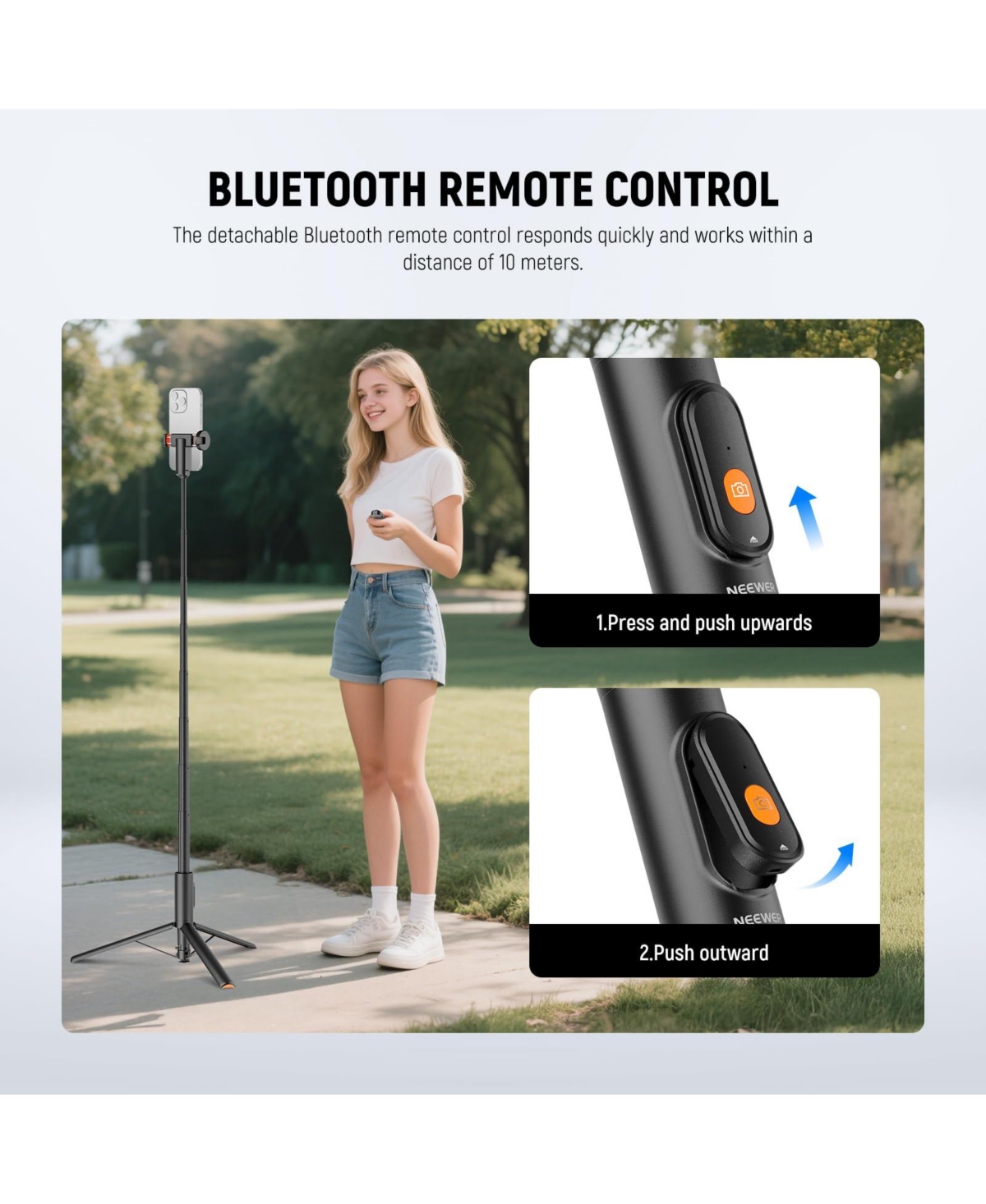 Neewer PA992 Camera Tripod for select iPhone and Android mobile devices
