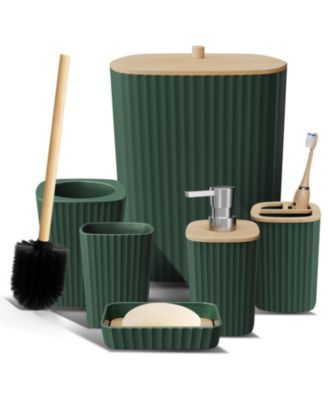 6 Piece Complete Bathroom D&eacute;cor and Accessory Set