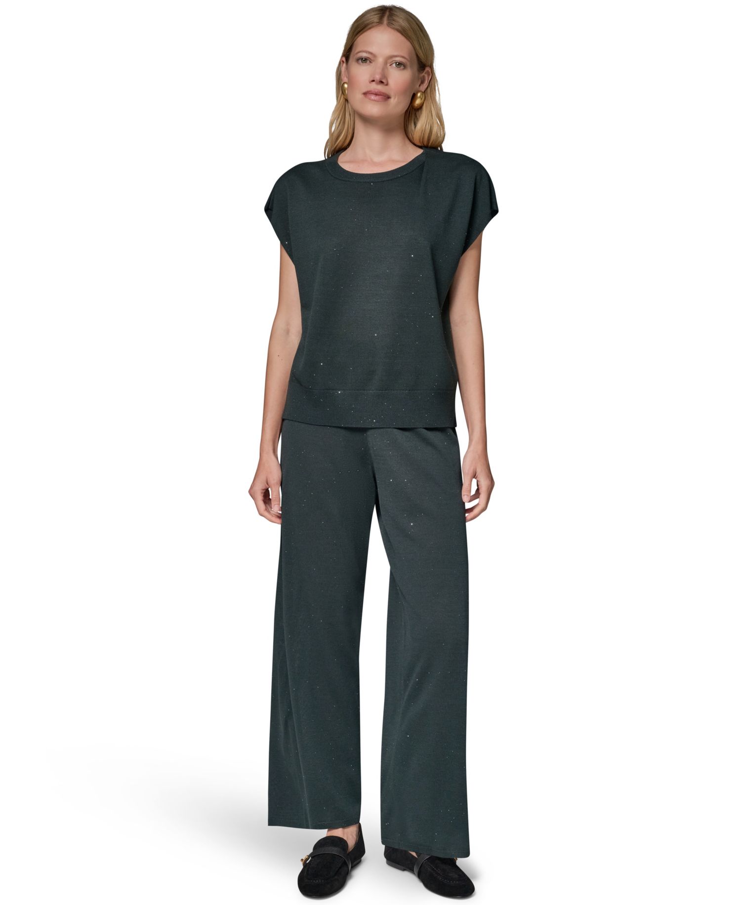 Women's Crewneck Cap-Sleeve Sweater
