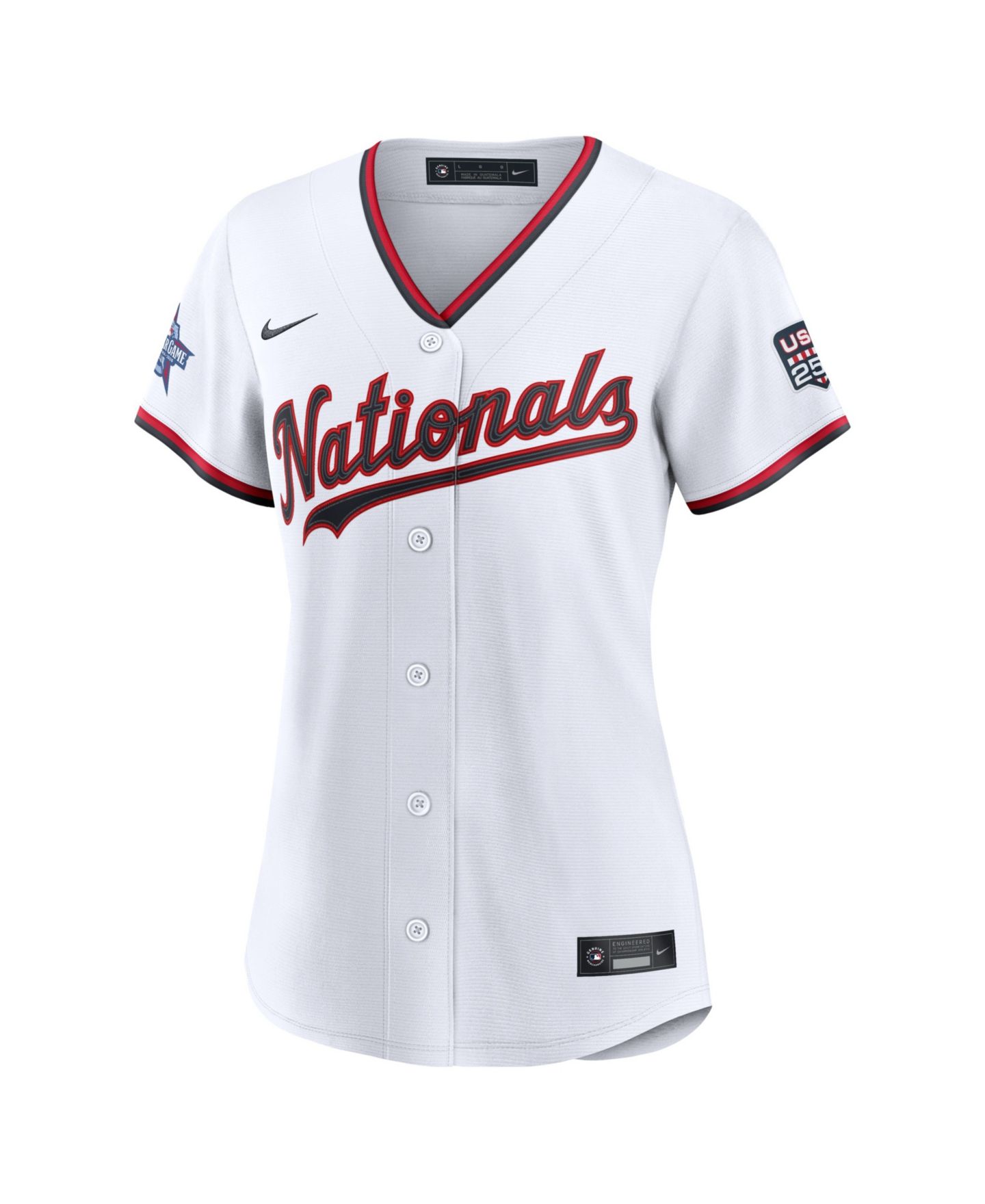 Женский топ Nike 2026 All-Star Game Washington Nationals James Wood White Replica Jersey — фото 2