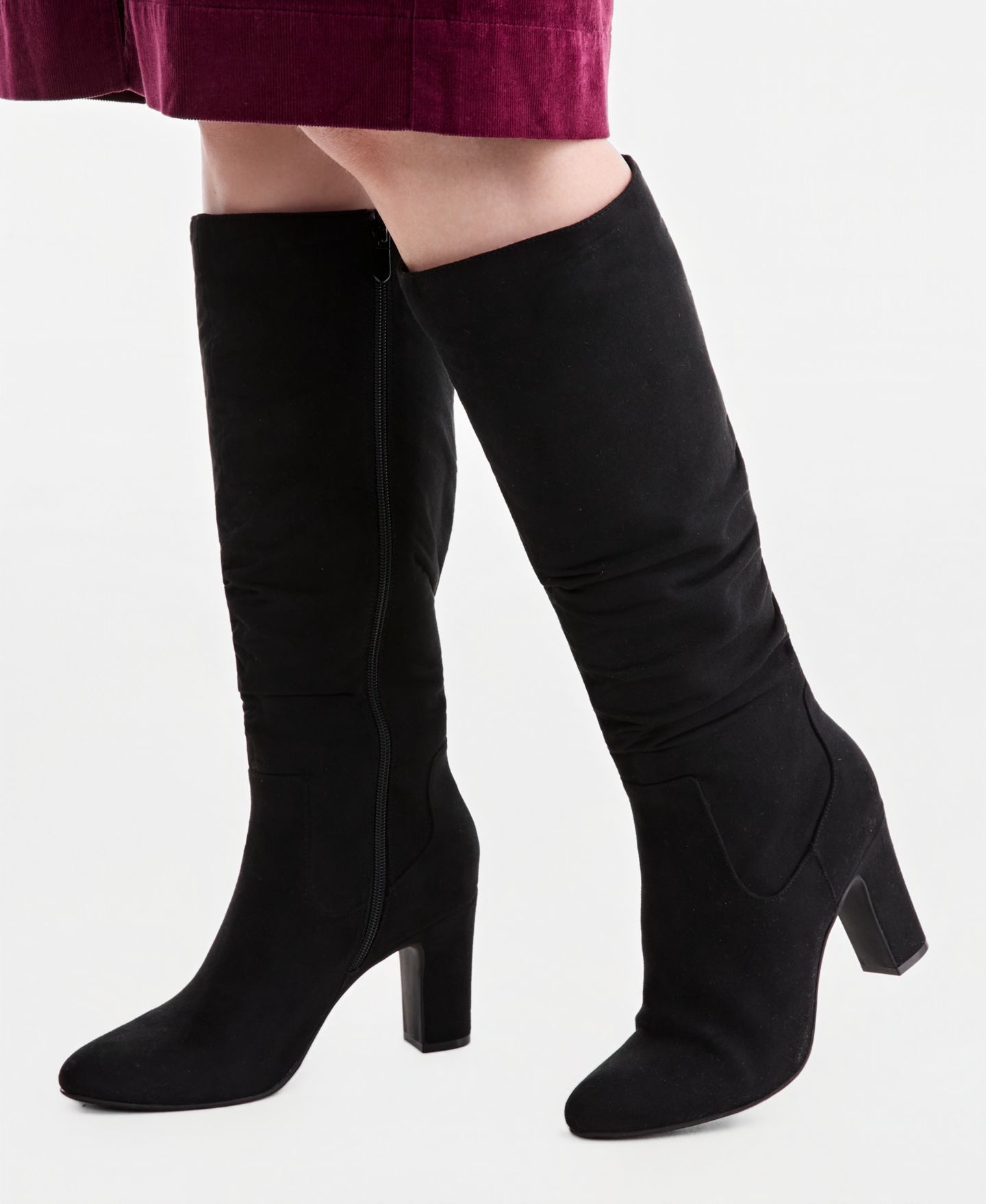 Женские ботинки Style & Co Mollyann Slouch Almond Toe Tall, цвет: Чёрный, вариант 1 — фото 2