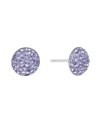 9mm Crystal Half Ball Stud Earrings