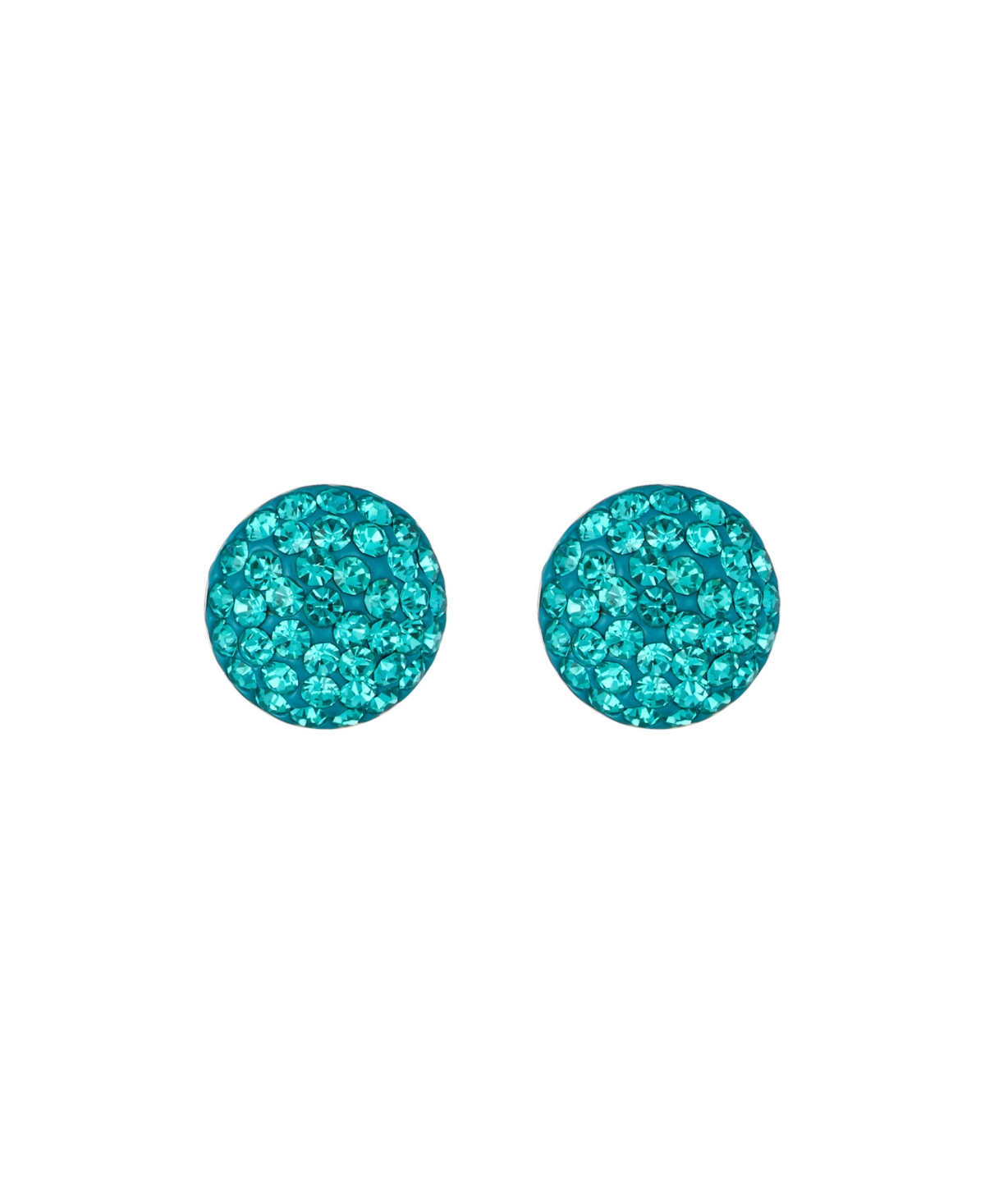 Macy's 9mm Crystal Half Ball Stud Earrings