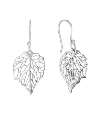 Laser Cut Maple Leaf Drop Earrings