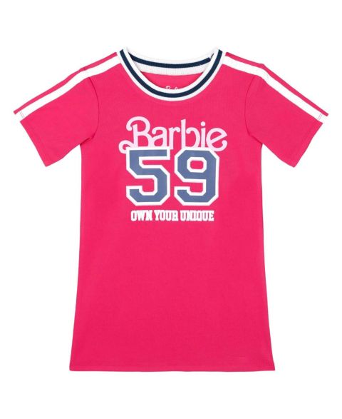 Платье Barbie Athletic Varsity для девочек-малышей, цвет: Фуксия фиолетовый