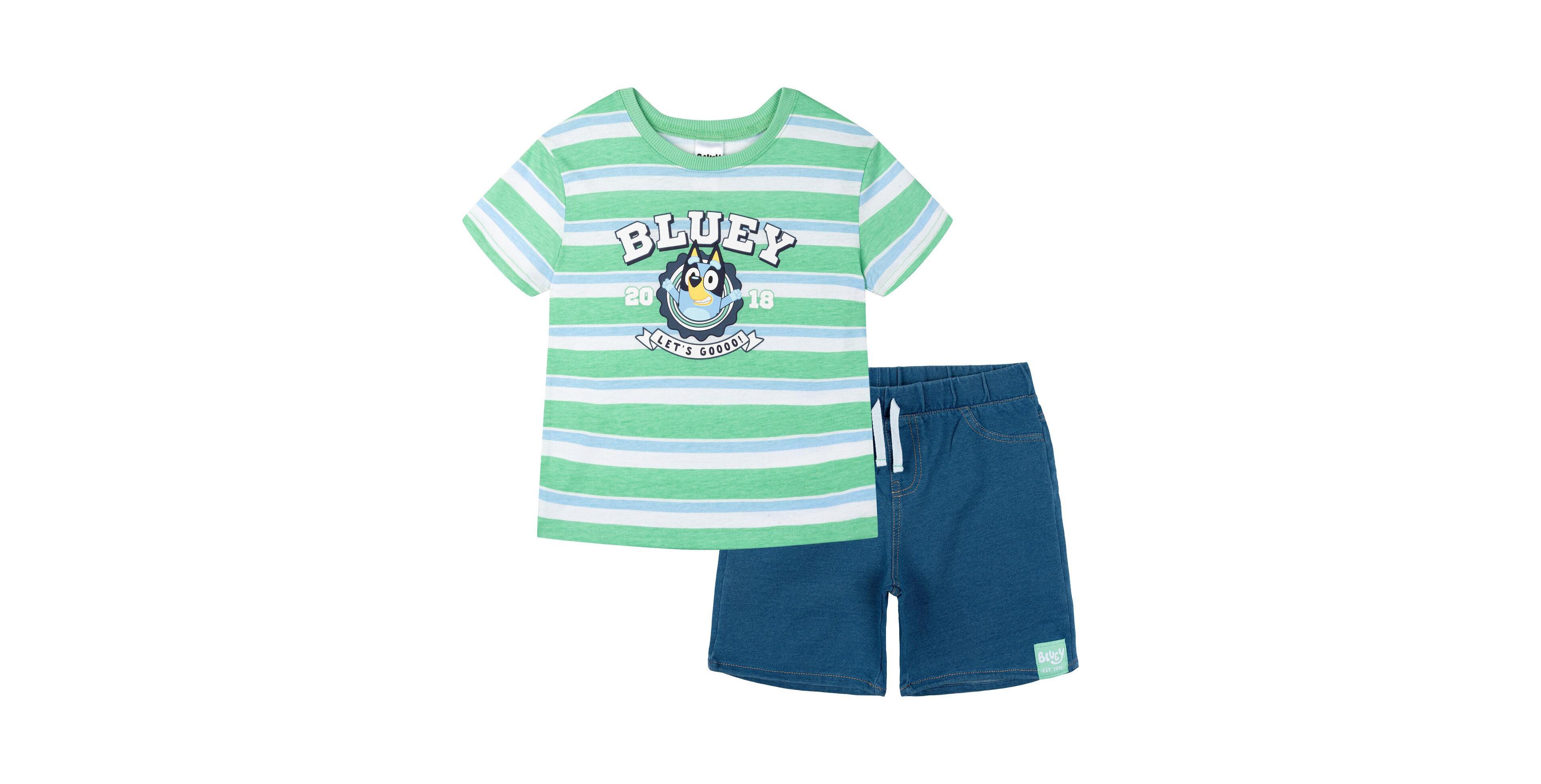 Bluey Baby Boys ( 0TO 3 to 24 M ) 2-Piece T-Shirt and Shorts Set
