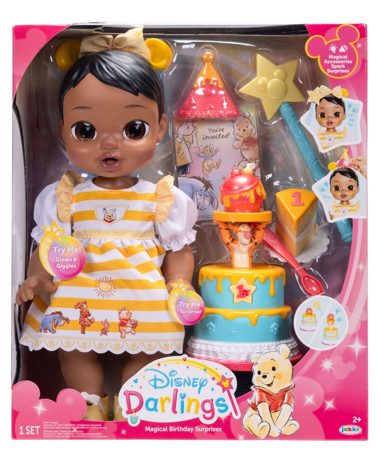 Детская кукла Disney Darlings Winnie the Pooh 13" Interactive Birthday Baby Doll — фото 4