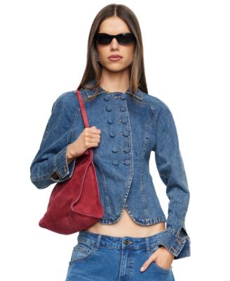 Women's Polo Collar Button-Front Form Jacket