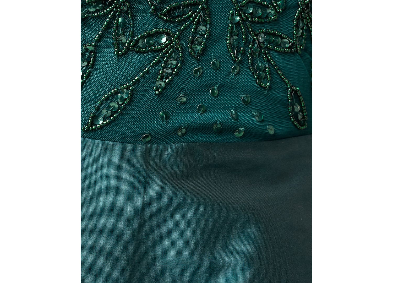 Women's Beaded Taffeta Ball Gown