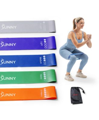 Resistance Loop Bands - 5 Levels of Color-Coded Exercise Bands for Legs, Glutes and Strength Training