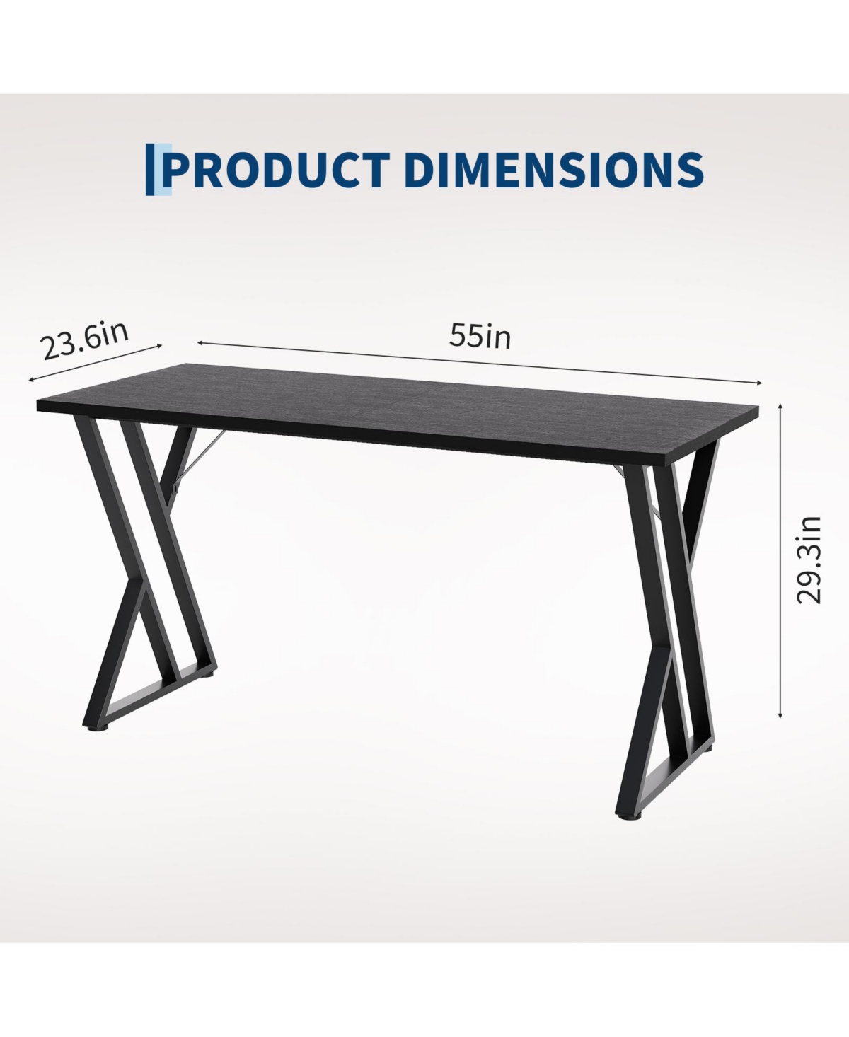 gaomon Rectangle Dining Table for 4, 55" Kitchen with Waterproof Tabletop & Metal Frame