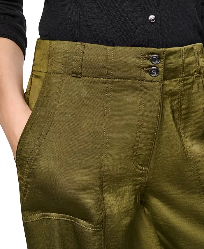 Women's Wide-Leg Double-Button Front Glazed Pants - thumbnail 6
