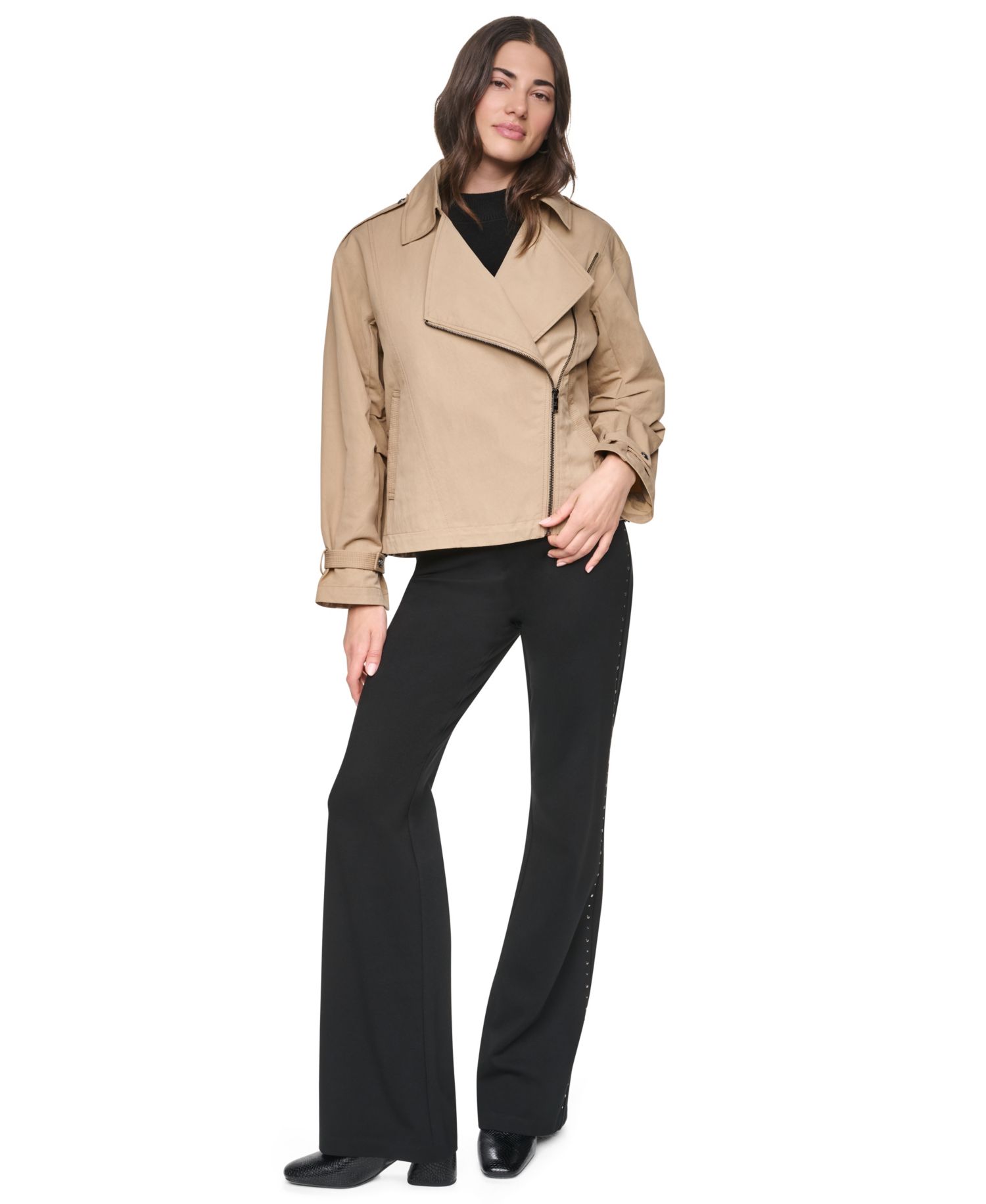 Women's Collared Zip-Front Utility Jacket