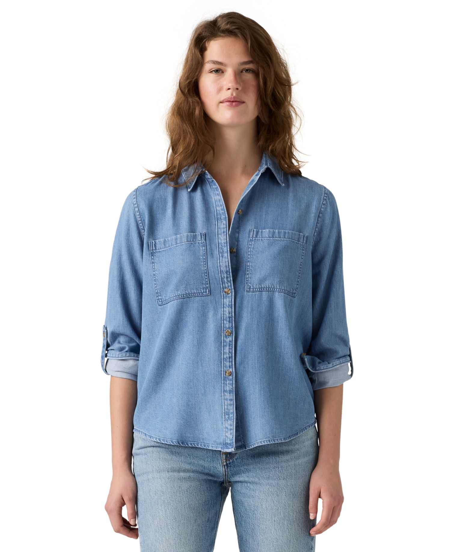 Women's Utility Long-Sleeve Denim Shirt