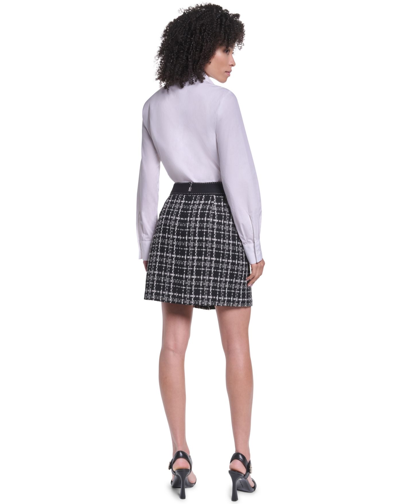 Женская юбка KARL LAGERFELD PARIS Knee-Length Pencil, цвет: Чёрный — фото 7
