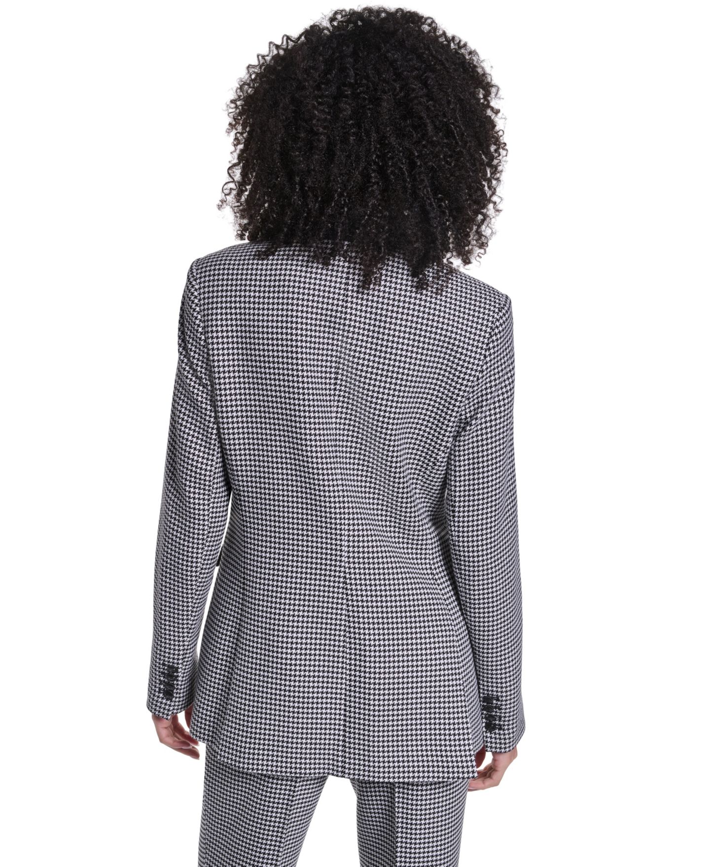 Женский пиджак KARL LAGERFELD PARIS Three-Button Blazer, цвет: Чёрный / Мягкий белый — фото 5