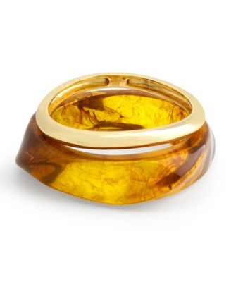 Brown Resin Bangle Bracelet Set