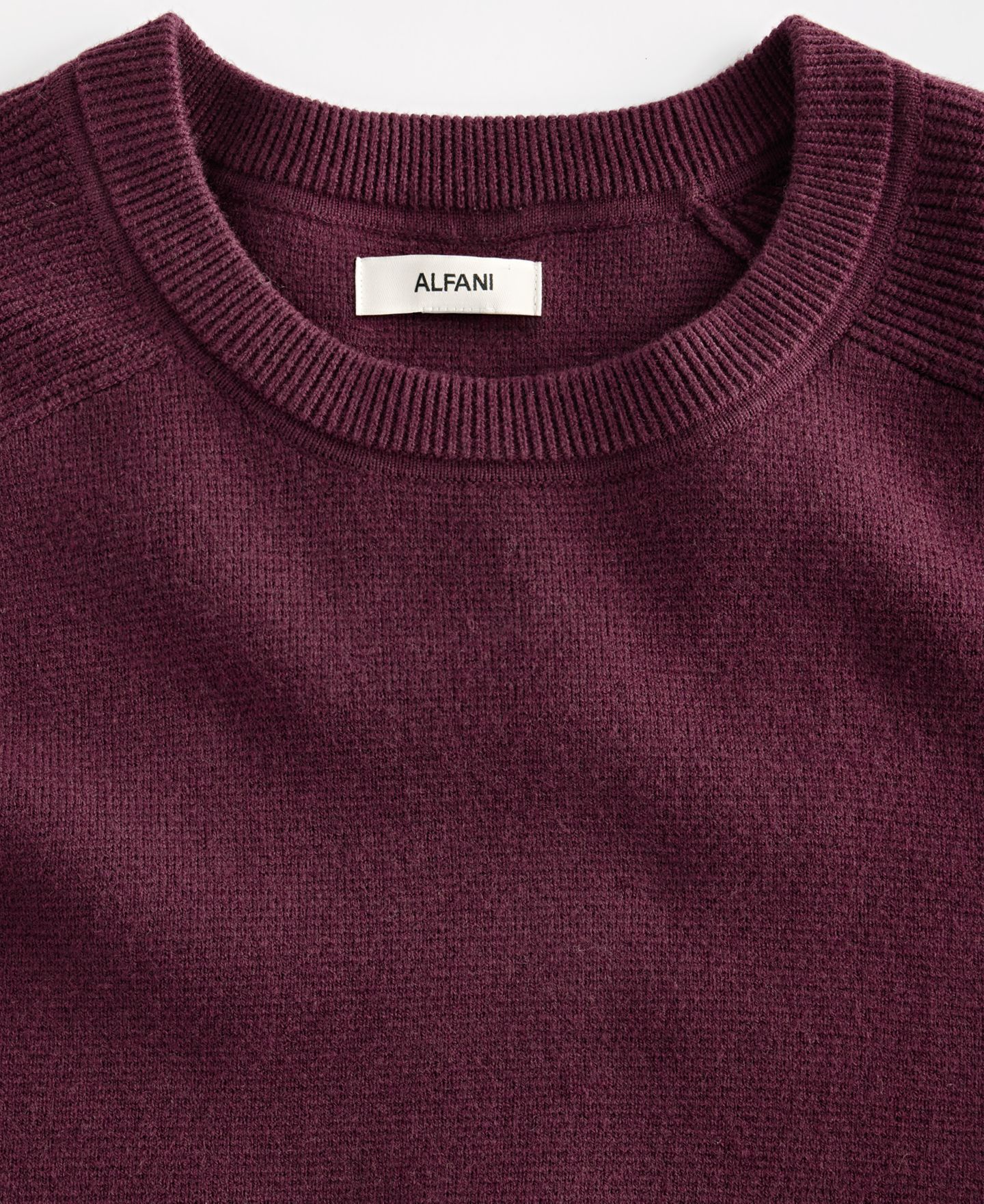 Мужской свитер Alfani Crewneck Saddle-Shoulder, цвет: Глубокий винный — фото 2
