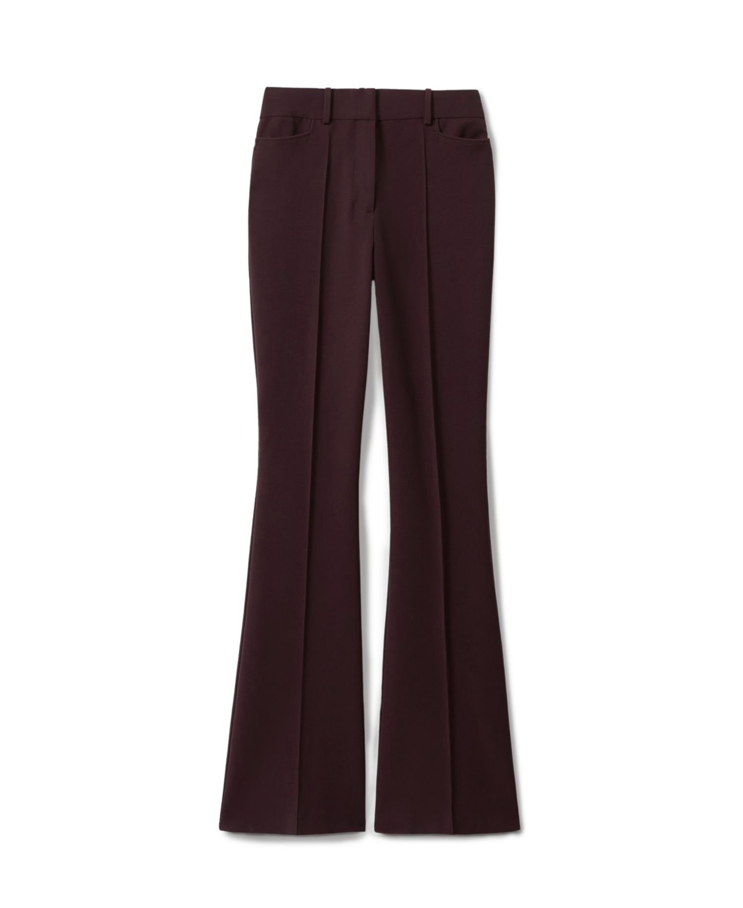 Women's Gabi Flared Mid-Rise Front-Pintuck Trousers