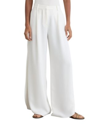 Petite Deena Side-Split Wide-Leg Trousers