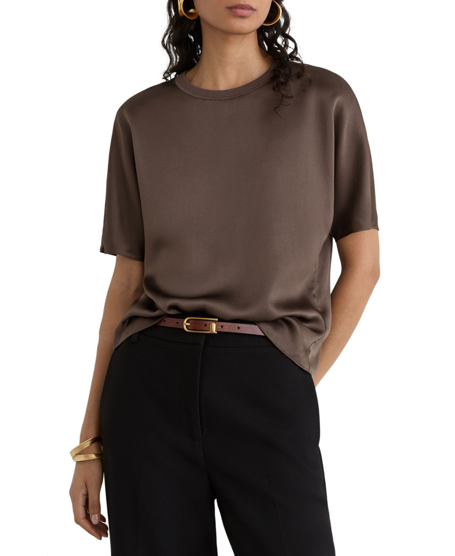 Women's Lena Silk Short-Sleeve Top