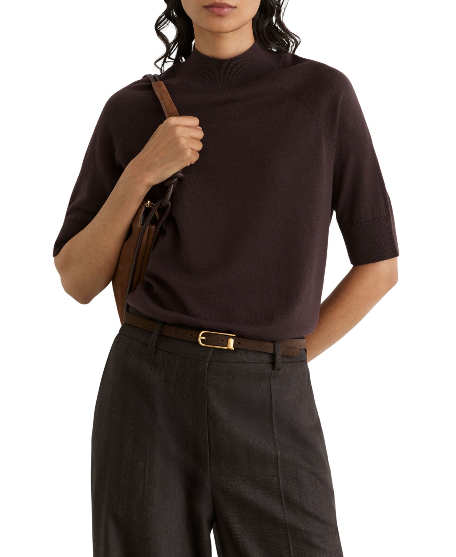Women's Sienna Merino Wool Funnel-Neck Top