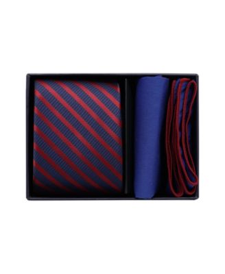 Men's&nbsp;2-Piece Stripe Tie and Pocket Square Half Box Set
