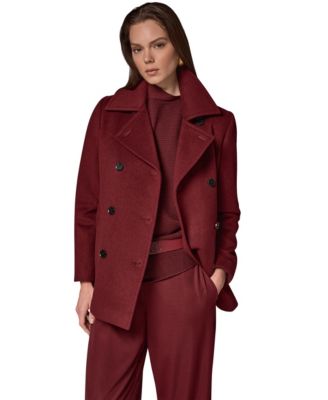 Women's Short Double Breasted Wool Coat