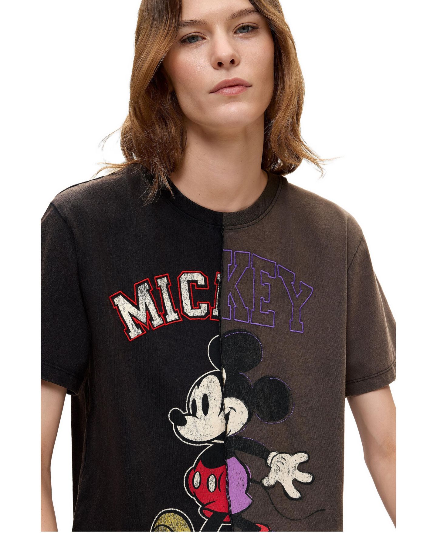 Женская футболка Desigual Mickey, цвет: Антрацитовый серый — фото 3