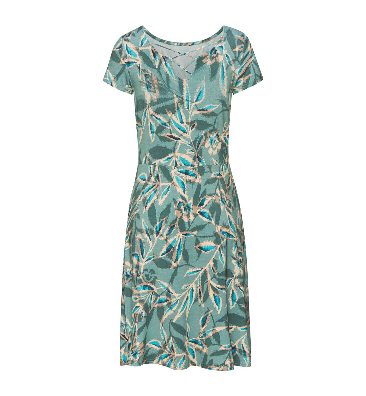 Lascana Women's Lace Up Detail Dress