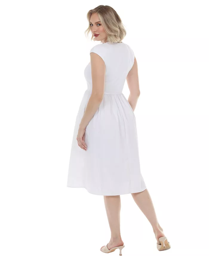 Women's Crew Neck Midi Dress - thumbnail 10