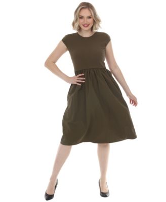 Women's Crew Neck Midi Dress
