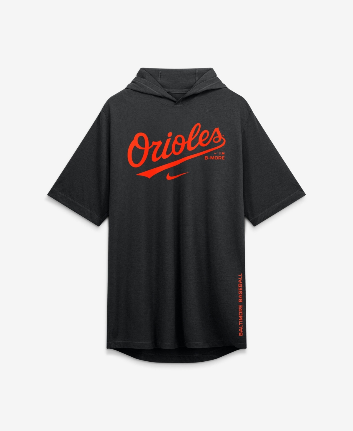 Nike Men's Black Baltimore Orioles Arched Wordmark Tri-Blend Hooded T-Shirt