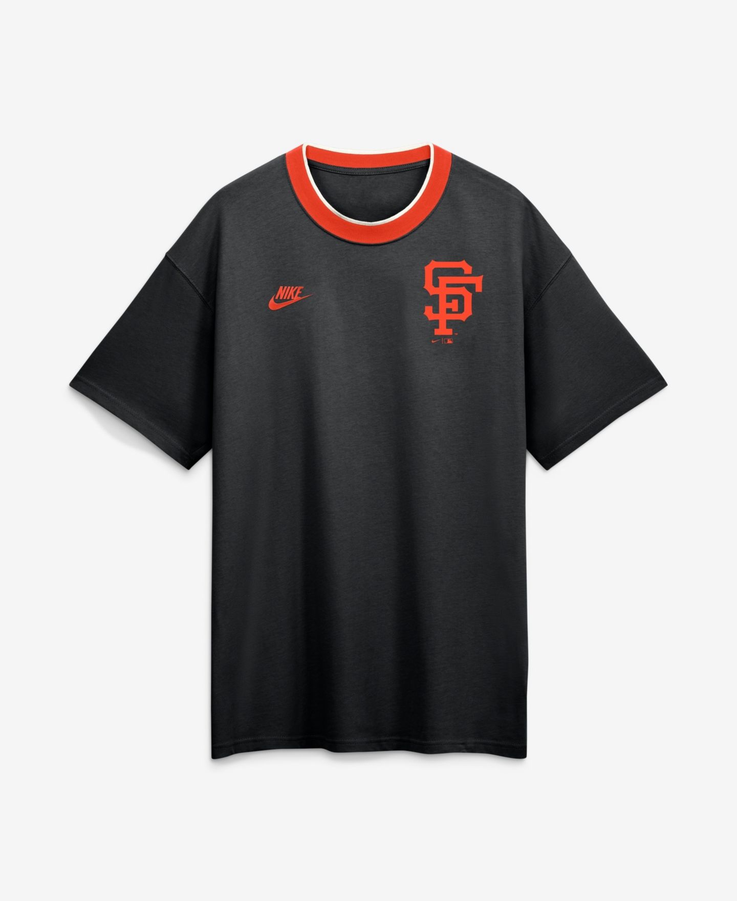 Мужская футболка Nike Black San Francisco Giants Cooperstown Collection Ringer — фото 2