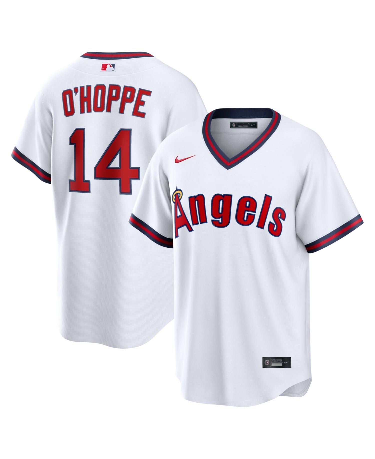 Men's Logan O'Hoppe White Los Angeles Angels Alternate Replica Jersey