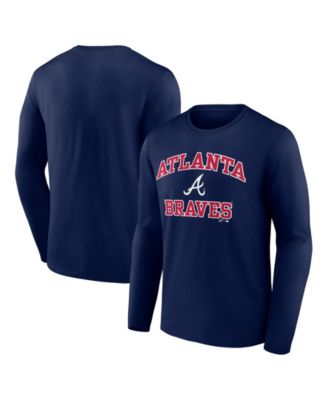 Men's Navy Atlanta Braves Heart & Soul Long Sleeve T-Shirt