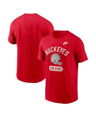 Men's Scarlet Ohio State Buckeyes Legacy Arch Helmet T-Shirt