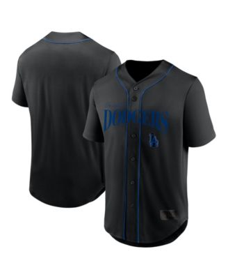 Men's Black Los Angeles Dodgers Franchise Button-Up Fashion Top