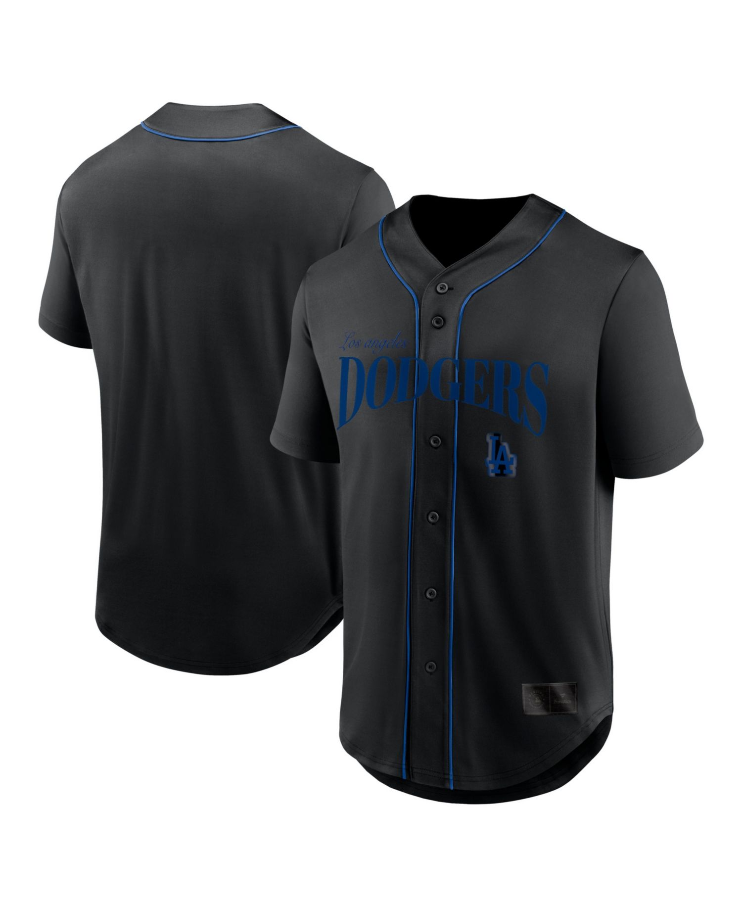 Men's Black Los Angeles Dodgers Franchise Button-Up Fashion Top
