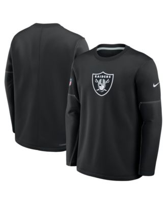 Men's Black Las Vegas Raiders Sideline Coaches Midweight Therma-FIT Sweatshirt