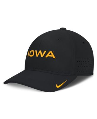 Men's Black Iowa Hawkeyes Gameday Aerobill Swooshflex Dri-FIT Hat