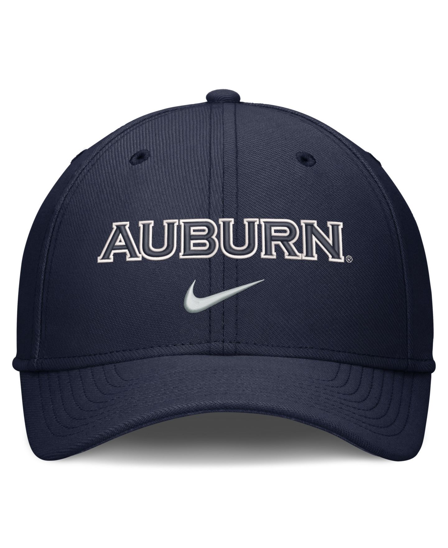 Мужская кепка Nike Navy Auburn Tigers Rise On-Field Swoosh Flex Dri-FIT Flex Hat — фото 2