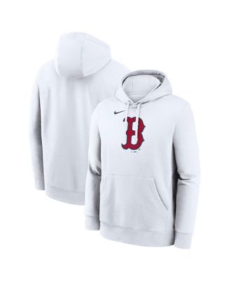 Men's White Boston Red Sox Logo Club Hoodie