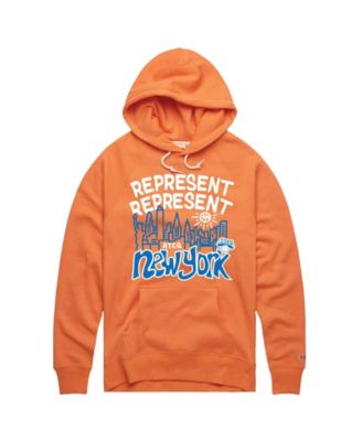 X A Tribe Called Quest Men's and Women's Orange New York Knicks Represent Tri-Blend Hoodie