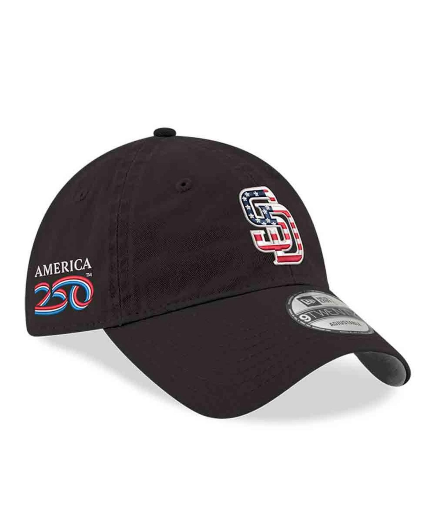 Men's Black San Diego Padres America 250 9TWENTY Adjustable Hat
