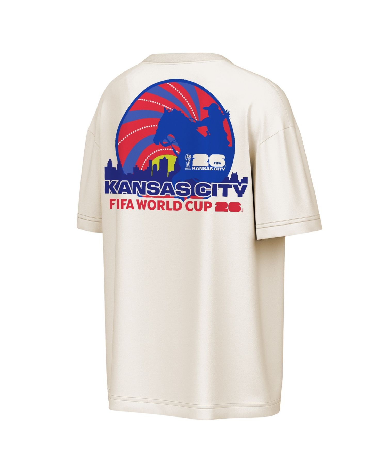 Men's Natural FIFA World Cup 2026 Kansas City Big City Poster T-Shirt