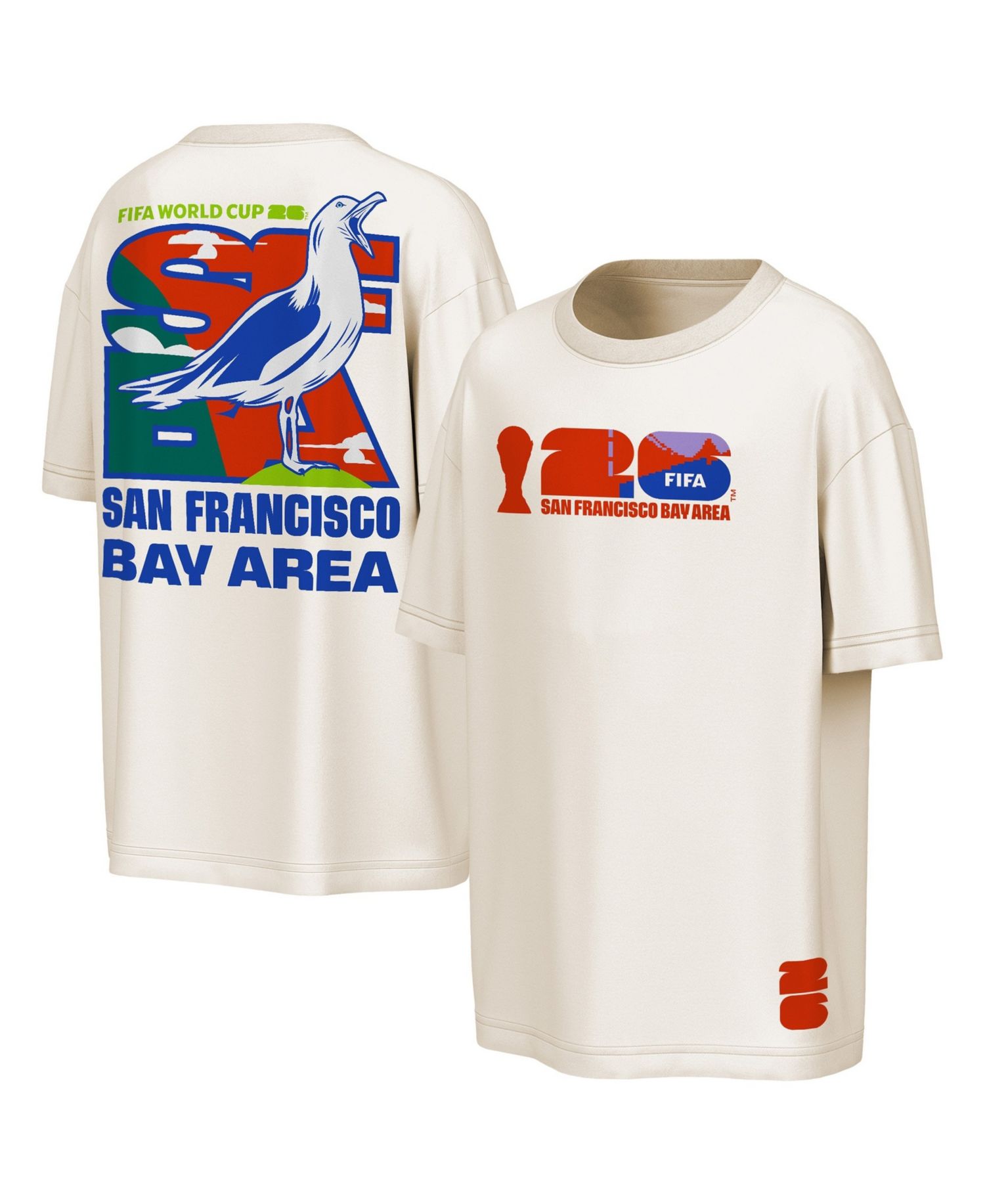 Men's Natural FIFA World Cup 2026 San Francisco Bay Area Big City Poster T-Shirt