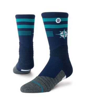 Men's and Women's Navy Seattle Mariners Diamond Pro Crew Socks