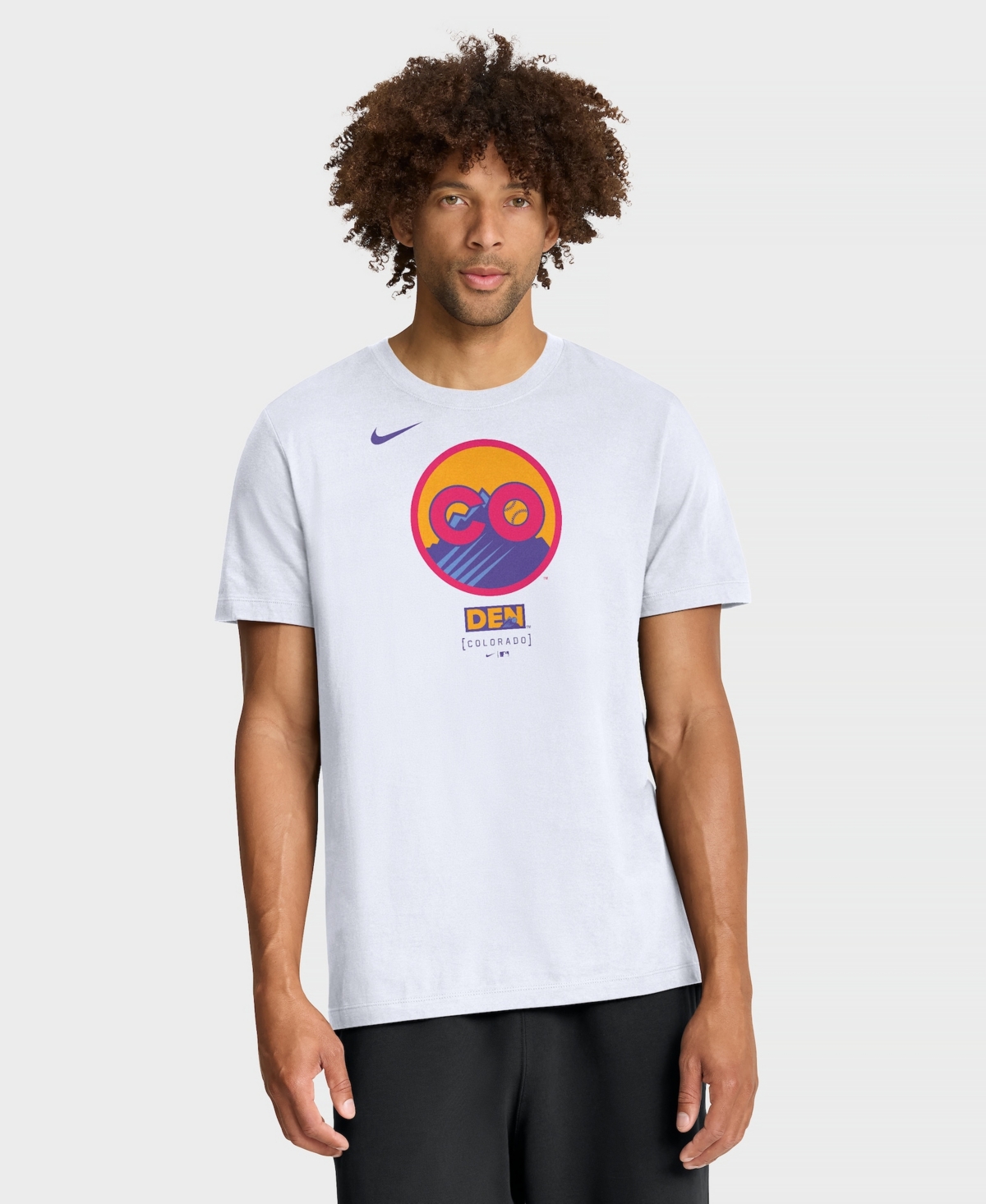 Nike Men's White Colorado Rockies City Connect Large Logo T-Shirt